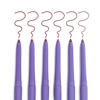 Pink Organic Cruelty Free Vegan Creamy Pigmented Brown Lipliner Pencils Custom Logo Cruelty Free Lip Liner Private Label