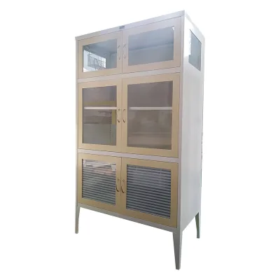 Modern Design Steel Kitchen Cabinet for Home Office Hotel Hospital Supermarket Apartment Basement School-Durable Metal Material