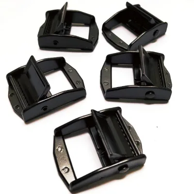 20 mm Electrophoresis Black Zinc Alloy Binding Ribbon Adjustment Cam Lock Belt Buckle