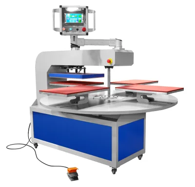 Automatic Rotary Heat Press with 4 Stations High Printing Speed