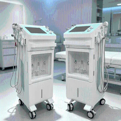 AU-S511D Salon Use Standing 9 in 1 Skin Rejuvenation Hydra Water Oxygen BIO Hot and Cold Hammer Hydra Dermabrasion Machine