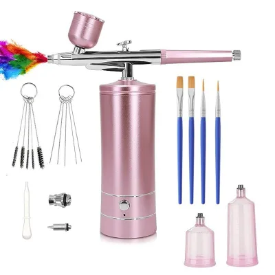 Wholesale Portable Airbrush Nail With Compressor Air Brush Nails for Nail Art Paint Model Painting Crafts Wireless Spray Gun