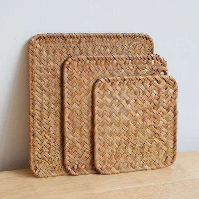 Seagrass Woven Placemats Natural Heat-Resistant Table Mats Rustic Placemats for Kitchen Dining Table Wedding Party Home Decor