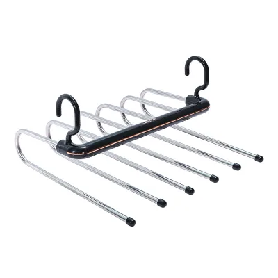 Huamili Wholesale Pants Hangers Non-Slip Stainless Steel Space-Saving Foldable Multifunctional Eco-Friendly Classic Design Home