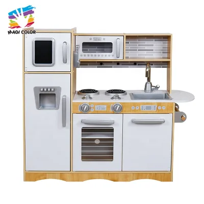 FSC Factory Unisex Natural Wooden Pretend Play Kitchen for Kids-W10C564