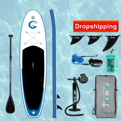 For Dropshipping Factory Inflatable Paddle Board-Drop Stitch+PVC+EVA Material Blue Color Ocean Waters Use
