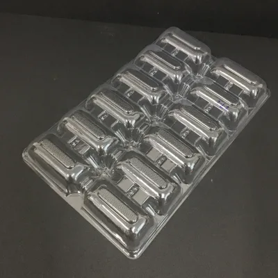 Disposable Eco-friendly PET Plastic Food Compartment Tray for Oyster with 12 Compartments ECODE Brand