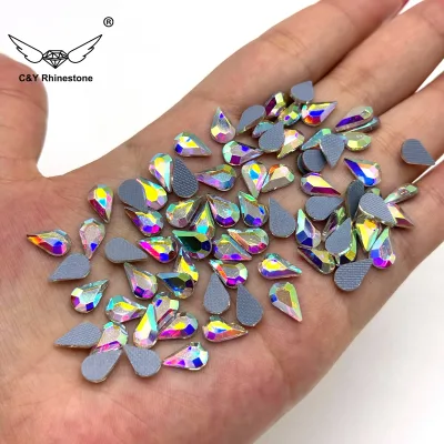 CY High Quality Supplier square Kite Shape Rhinestone Hotfix Glass Crystal Rhinestone