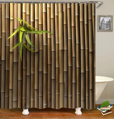 High Quality Waterproof Polyester Bathroom Shower Curtains Eco-Friendly Minimalist Design Transfer Printed 180x180cm EXCEEDING