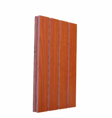 Class a Fire Rating Mdf Natural Veneer Oak Polyester Slatted Woodenen Acoustic Panel for Interior Decoration
