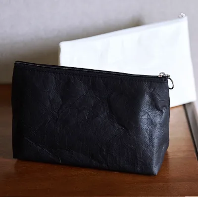 Custom Logo Zipper Pouch Travel Toiletry Tyvek Cosmetic Makeup Bag