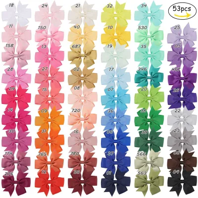 Wholesale Handmade Bow Knot Children's Hair Clips Bow Hair Clips Grosgrain Ribbon Ribbon Bow Clip