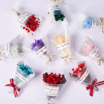 Reasonable Price Mini Size Preserved Flowers Bouquets Gifts Boxes Decoration
