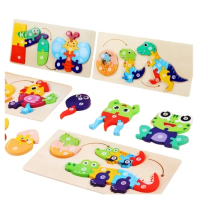 Animal Shape Novelty Promotional Toys Custom Wooden Puzzle for Kids
