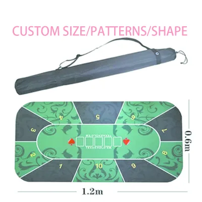 Eco Friendly Bulk Natural Rubber Poker Mat Non Slip Biodegradable 2mm Thick Durable for Poker Blackjack Mahjong