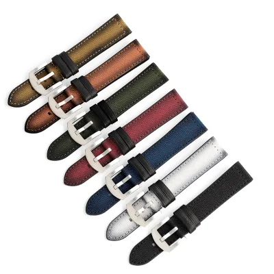 20mm Handmade Vintage Canvas Watch Bands for Paneria Watches Guangzhou Factory Made As Per European Standards