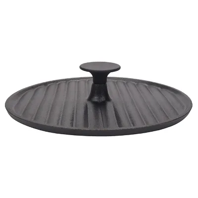 Cast Iron Round Grill Press for Meat and Hamburger Meat Press for Steaks BBQ Cast Iron Bacon Press