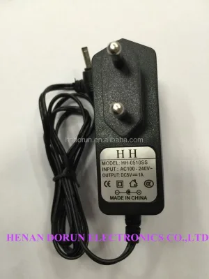 Latest Technology 5VDC1A 2A Safety Mark Safe Power Adaptor Accept OEM