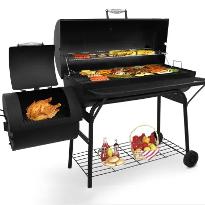 American High Quality Household Portable Twin Wheels Cover Grill With a Small Grill for Outdoor Use