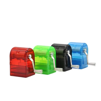Wholesale Funway OSM-01 Modern Rectangular Mini Manual Tobacco Grinder Hand Crank Cutter Shredder Multi Color Herb Accessories