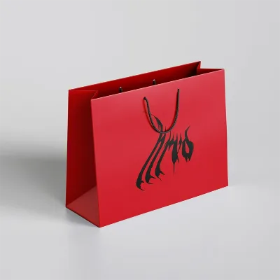 Wholesale Cheap Price Luxury Famous Brand Gift Custom Printed Shopping Paper Bag Your Own Logo Ribbon Handle Clothing Shoes