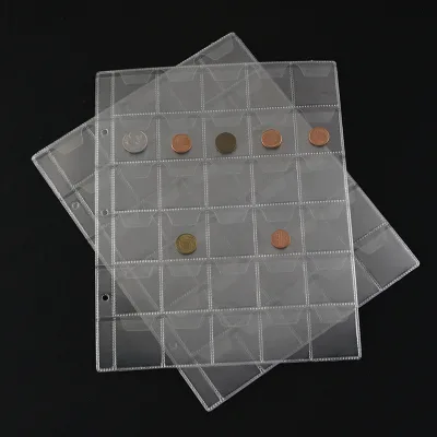 High-transparency 30-slot Coin Album Refill Pages for Coin Collecting Album