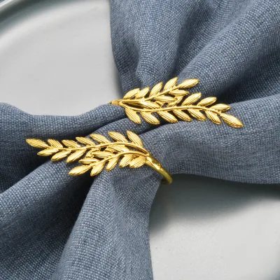 New napkin ring metal napkin ring hotel wedding banquet wheat shape