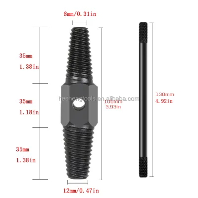 4" 6" Double Head Tap Faucet Valve Screw Extractor Set Pipe Remover Tools Damaged Wire Water Pipe Bolt Broken Screw Removal Tool