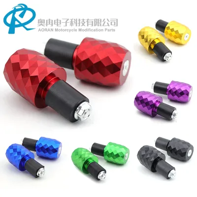 CNC Motorcycle Handlebar Gear Balanced Plug Aluminum Alloy Rotary Defense Ball Plugs for Motorcycle Accessories