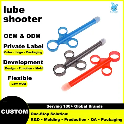 Lube Shooter Reusable Syringe Lubricant Applicator Anal Vaginal Lube Injector Lube Launcher BlueRabbit Wholesale Private Label