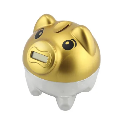 Digital Counting Coin and Money Piggy Jar for USD EU AU GPB MEX CA IT DE FR SA IS-Plastic Material
