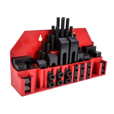 58pcs Clamping Set - Inch/Metric Sizes M14 M16 9/16 5/8, Durable Workholding Kit for Metalworking