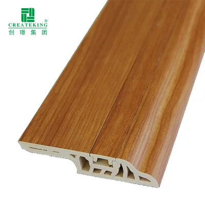 Luxury LED Floor Molding Wood Grain PVC Skirting Board Indirect Lighting Baseboard Profiles Water Resistant 5 Year Warranty for