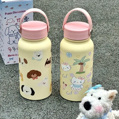 Girls' High-Value Original Cute Cartoon Vacuum Gift Cup Large Capacity Student 304 Stainless Steel Portable