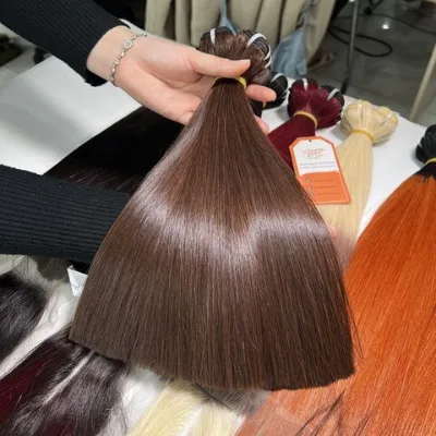 Beautiful Color Bundles 100% Vietnamese Raw Hair, Bone Straight Silky Machine Weft Hai
