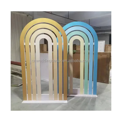 Luxury Rainbow Color Acrylic Panel Backdrop Arch Wall Photo Booth Backdrop Acrylic Arch