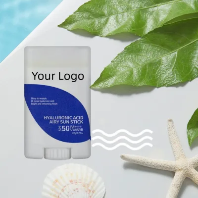 Portable Twist-Up Sun Stick for Outdoor Sports Travel, Water-Resistant Non-Greasy UV Protection Hyaluronic Acid Sunscreen Stick