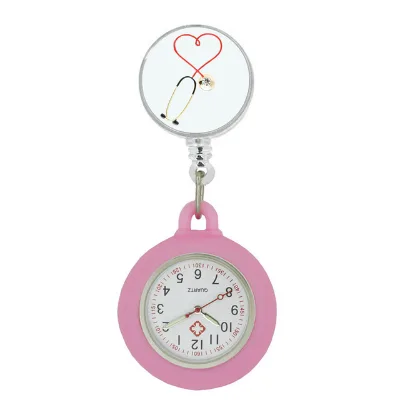 Silicone Nurse Watches for Hospital Nurse Pin Watch Quartz Movement Nurse Watch