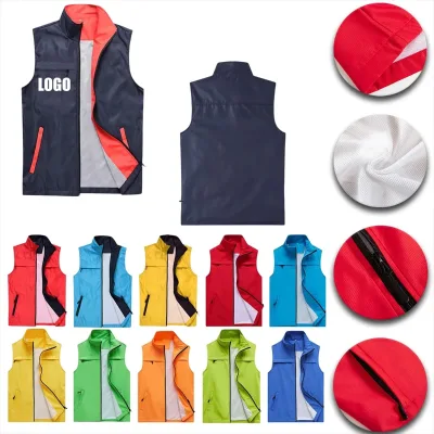 Promotional Custom Logo Vest Multi Color Polyester Volunteer Workwear Vest for Brand Events Giveaways