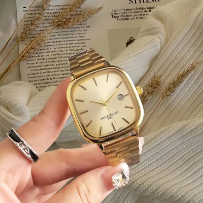 fashion original japan quality watch simple design quartz watch for men with calendar relogio masculino gold Unisex watches
