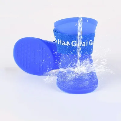 Comfortable Waterproof Pvc Pet Rain Boots Outdoor Light Non-slip Candy Colors Pvc Pet Shoes for Dog