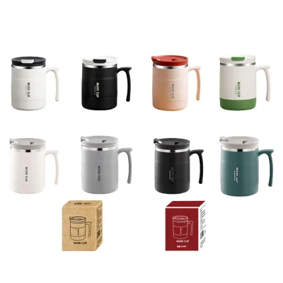 304 Stainless Steel Mug High Appearance Level Coffee Cup Breakfast Cup Water Cup Home Office with Spoon