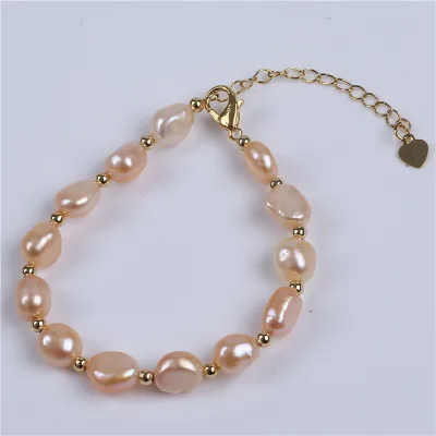 7-8mm Promotion Baroque Freshwater Natural Pearl Bracelet Women