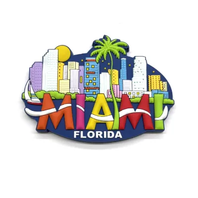Customized 3d Souvenir City Refrigerator Magnet Custom Logo PVC Magnet Fridge Magnet