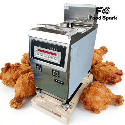 Stainless Steel Fryer Commercial Deep Fryer Digital Control Auto Filtration Fried Chicken Fryer With for Fast Food Restaurant