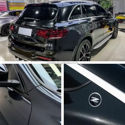 Year-round Shielding Wrap, Pearlescent Black TPU PPF, Hydrophobic, Durable Coating for Long-term Automotive Color Change Film
