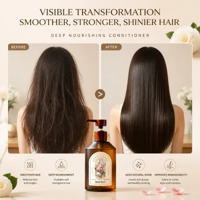 Herbal Ginger Scented Conditioner Lotion Hair-Repairing Moisturizing Nourishing Benefits Long-Lasting Fragrance Smoothness Hair