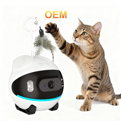 Battery-Operated Pet Camera 4G WIFI Dual Mode Smart Wireless Cat Camera Motion Detection for Living Tracking Interactive Toys