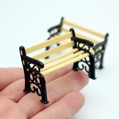 1:12Dollhouse Mini Miniature Garden Courtyard Decoration and Landscaping OrnamentsPark Bench