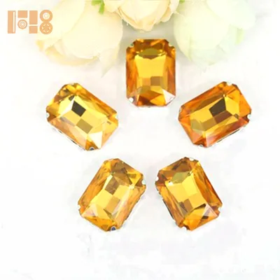 Octangle Clear Crystal Sew on Rhinestones With Claw Glass Stones Sewing for Dresses